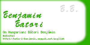 benjamin batori business card